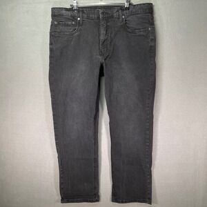 Urban Star Jeans Mens 38x30 Black Stretch Straight Leg Denim